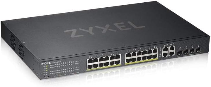 Zyxel Nebula Gigabit Ethernet Smart-Managed PoE+ Switch mit 24 Ports, einem Budget von 375 Watt und