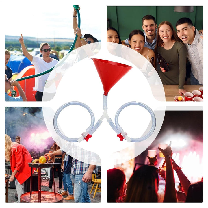 Trichter Zum Trinken | Partygetränk Trichter Mit Ventil | Trinkgefäss Mit Schlauch Auslaufsicher Als