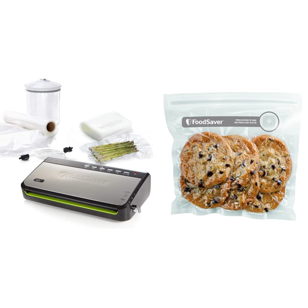 Foodsaver Vakuumiergerät für Lebensmittel mit integrierter Rollenaufbewahrung &amp; wiederverwendbare Va