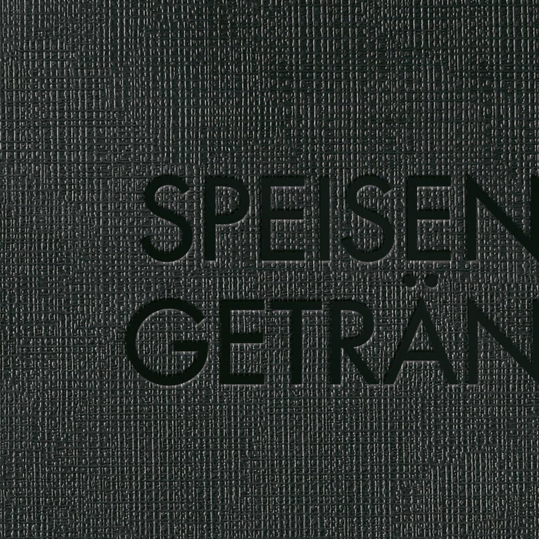 SIGEL SM131/5 Speisekarten-Mappen mit Buchschrauben-Bindung für A4, 5-er Pack, schwarz mit edler Lei