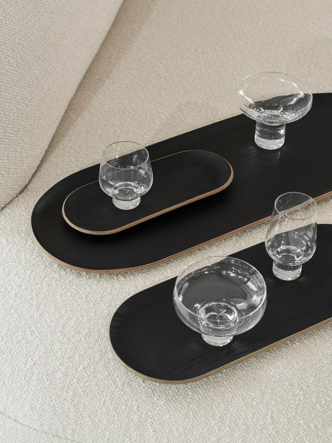 blomus Tablett -BAKI- | Serviertablett aus FSC Holz | Farbe Black | Grösse L 55x20 cm | Dekotablett