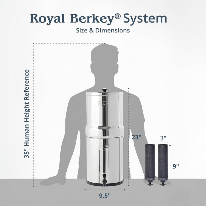 Royal Berkey RB4x2-BB Wasserfiltersystem w/2 Black Elements by Berkey