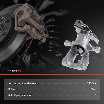 Frankberg Bremssattel Bremszange Hinten Links Kompatibel mit Mondeo 3 B4Y/B5Y 1.8L 2.0L 2.5L 3.0L 20