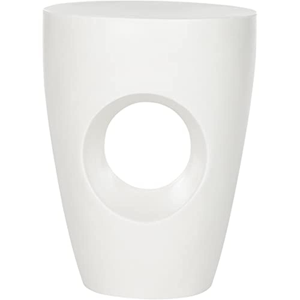 SAFAVIEH Modern Draussen Zement Hocker, Elfenbein, 36 X 36 X 44.95 Ivory, Ivory