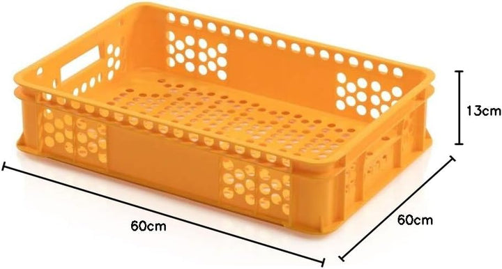 2x Bäckerkiste 60 x 40 x 13 gelb * Gemüsekiste durchbrochen Eurobehälter Süsswaren Bäcke