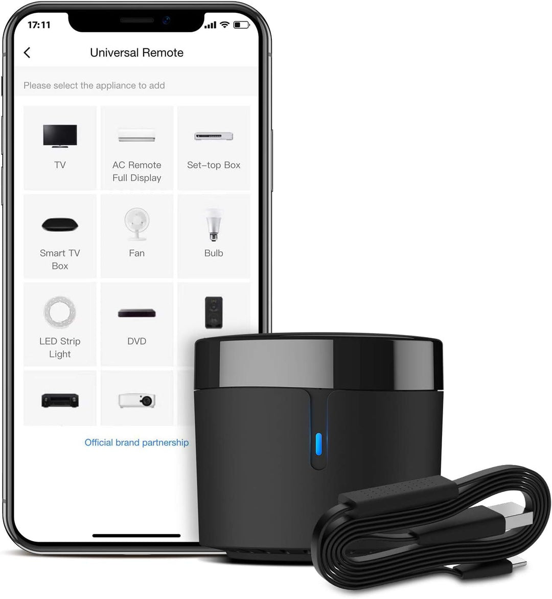 BroadLink RM4 Mini S Universal-IR-Fernbedienungs-Hub mit USB-Kabel für Temperatur-Feuchtigkeitsüberw