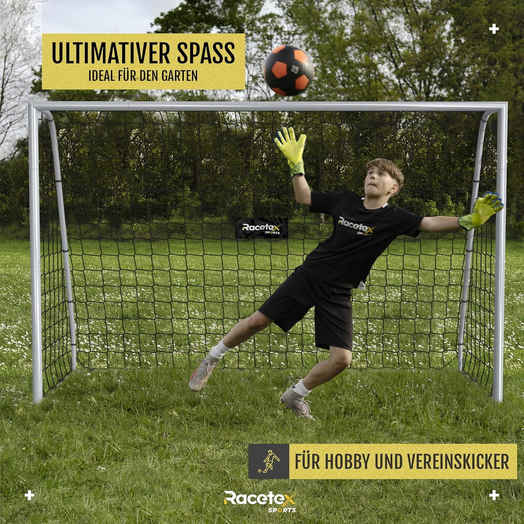 Racetex Fussballtore für Garten Kinder [WETTERFEST] - Fussballtor Kinder und Erwachsene mit stabilem