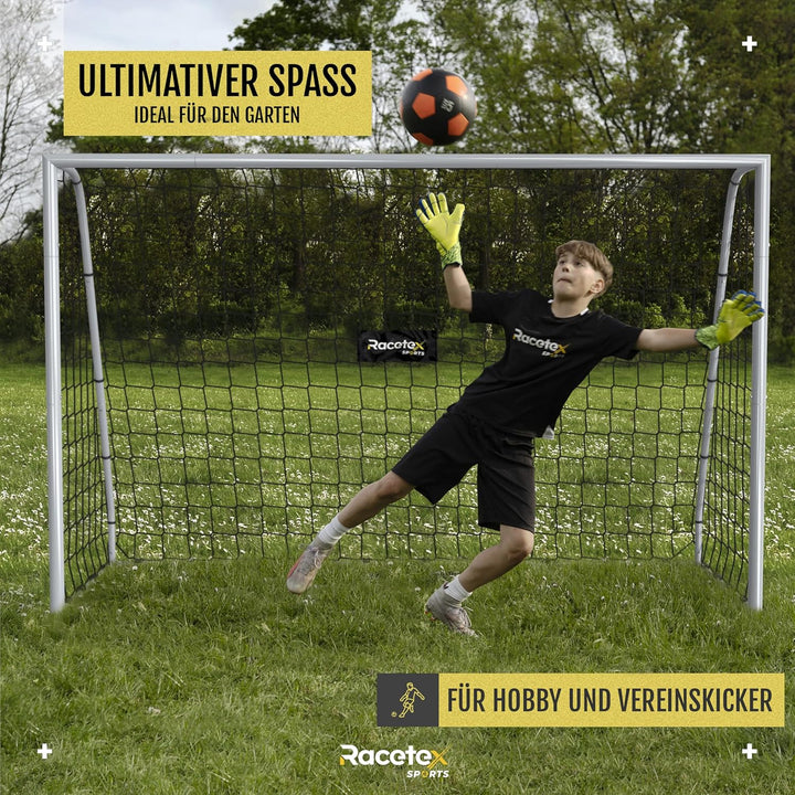 Racetex Fussballtore für Garten Kinder [WETTERFEST] - Fussballtor Kinder und Erwachsene mit stabilem
