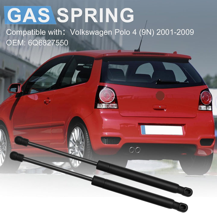 2 Stück Gasfeder Heckklappe Kompatibel mit VW Polo Mk4 9N (2001–2009), Gasdruckfeder Heckklappendämp