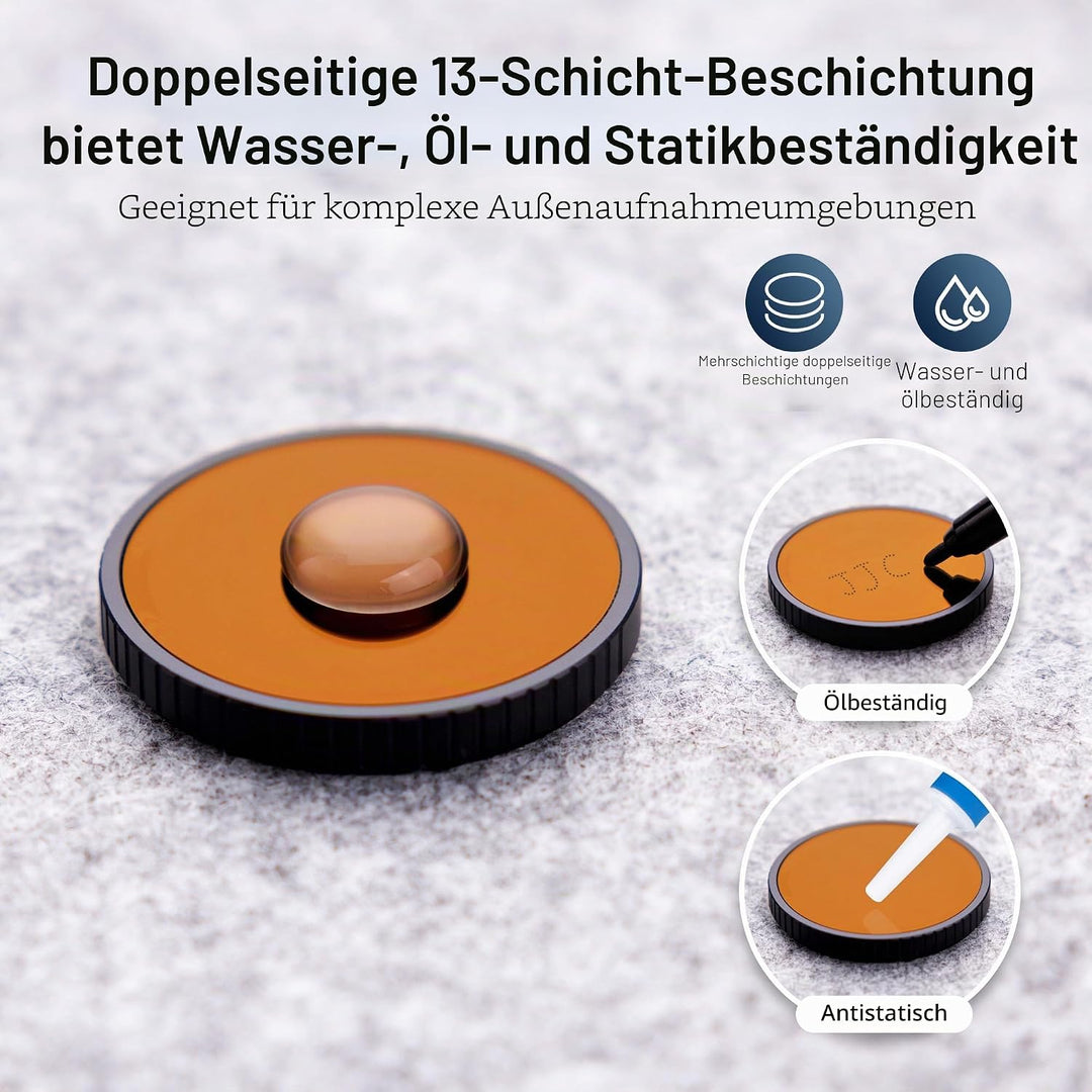 JJC Black Diffusion 1/2 Filter Kompatibel mit DJI Osmo Action 5 Pro Action 4 Action 3 Kamera, 1/2 Bl