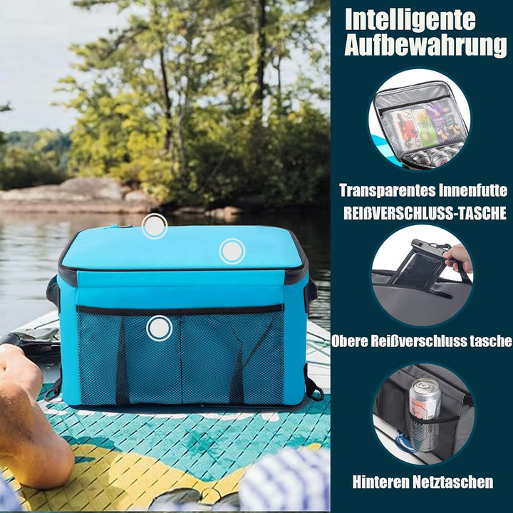 SUP Board Tasche, SUP Kühltasche mit 4 Taschen, SUP Getränkehalter für 30 Dosen, Tragetasche für Pad