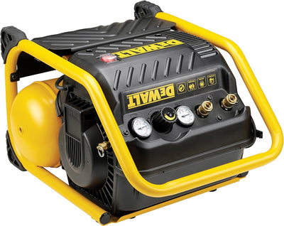 DeWalt Kompressor (1100 W, 10 L, 13.8 bar, ölfreier Motor, mit zwei Luftausgängen und seitlichem Rol