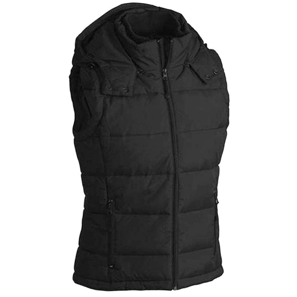 James & Nicholson - Modische Herren-Steppweste mit abnehmbarer Kapuze / black, M
