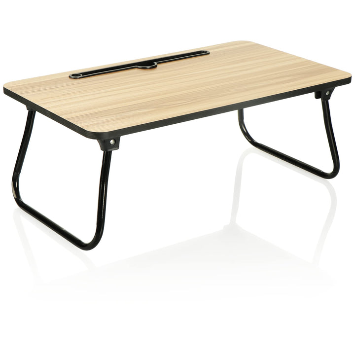 com-four® Bett-Serviertisch - moderner Knietisch - klappbarer Betttisch mit Tablethalterung - Beiste
