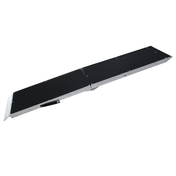 Wiltec Hunderampe faltbar, 185 x 38 cm, geklappt 96 x 38 cm, aus Aluminium, rutschsicher, Traglast b