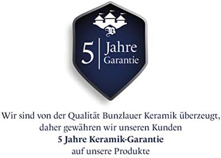 Original Bunzlauer Keramik Mörser mit Stössel im Set, Gewürzmörser zum Mahlen, Zerkleinern &amp; Püriere