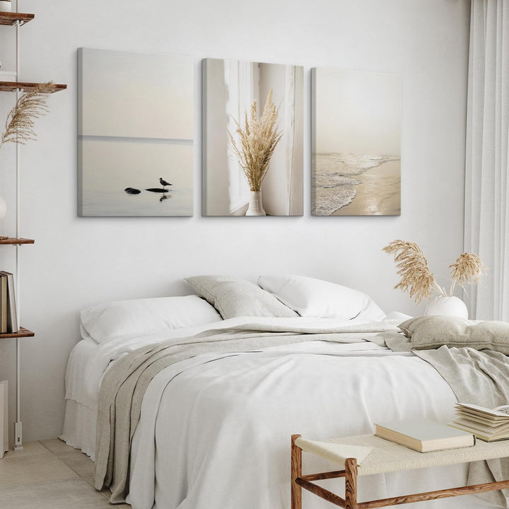 Muralo - Wandbilder Set - Leinwand Bilder Set Aufhängefertig - das Leinwandbilder Set - Bilder für W