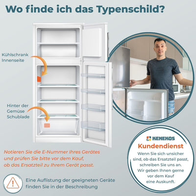 Kenekos - 2er Türscharnier-Set geeignet für Kühlschrank Bosch Siemens 00481147/481147 Neff AEG Elect