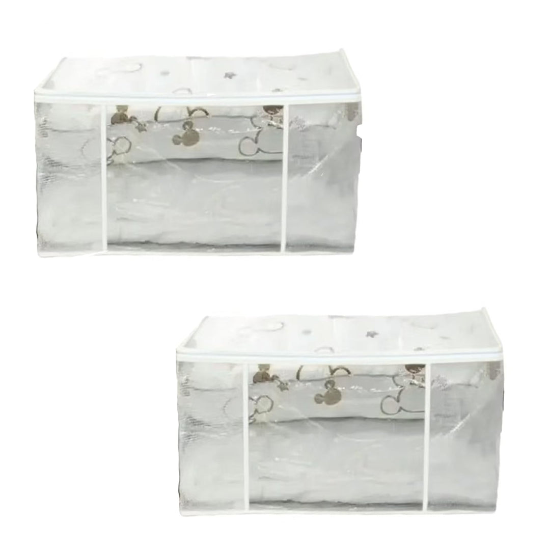 TOOPBIUTI 2 Pack 80L Moving Bags, Heavy Duty Moving Totes Clear Dustproof Waterproof Storage Bag Lar