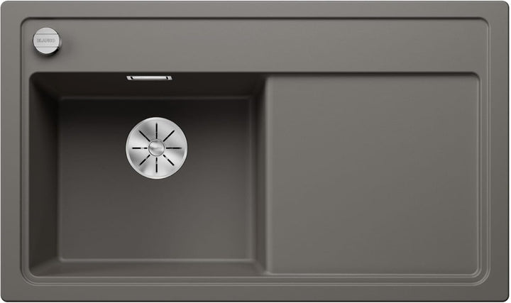 BLANCO ZENAR 45 S | SILGRANIT vulkangrau | Einbauart: Einbau von Oben | Hauptbecken links | mit Abla