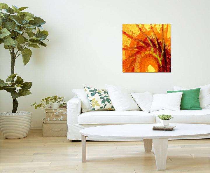 Paul Sinus Art Modernes Wandbild Abstrakt014_60x60cm Abstrakte Kunst Kunstdruck auf Leinwand Zeitlos