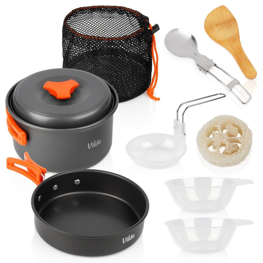 Vilde Camping Kochgeschirr Set Aluminium 10 teilig