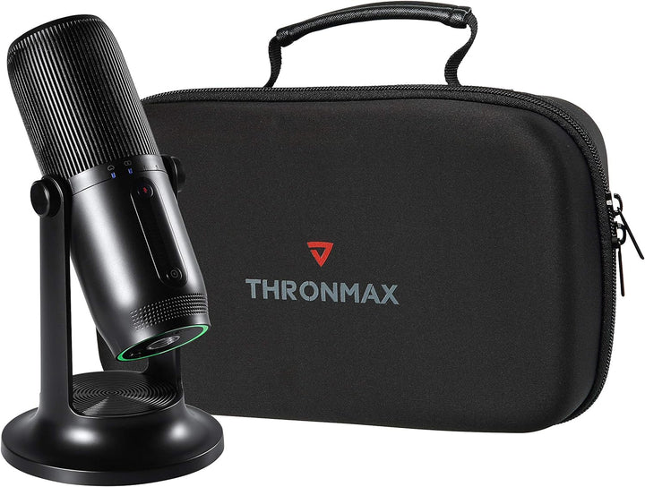 Thronmax Mdrill One (M2KIT) Kondensator Mikrofon SET (Schwarz) für professionelle HD Aufnahmen (48kH
