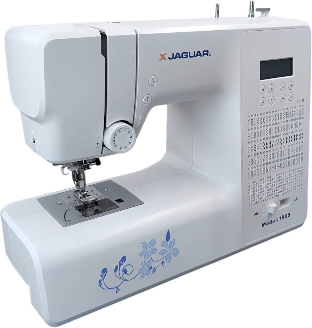 Jaguar 190S Elektronische Nähmaschine für Anfänger, leicht, computergesteuert, Quilting, mit 200 Sti