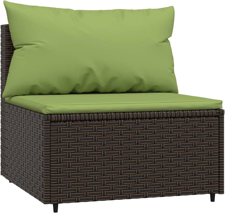 Tidyard 3-TLG. Balkonlounge Set Rattan, Gartensofa Rattansofa Gartenlounge Ecksofa Mittelsofa Sofa m
