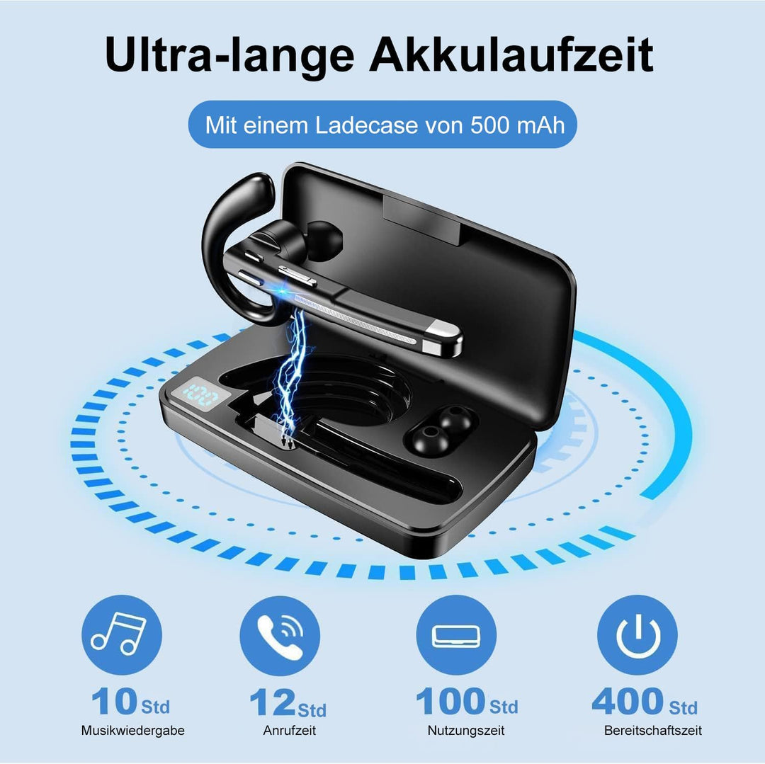 Headset Bluetooth 6.1 CVC8.0 Noise Cancelling In Ear Kopfhörer 100 Std Kabellos Kopfhörer mit Dual M