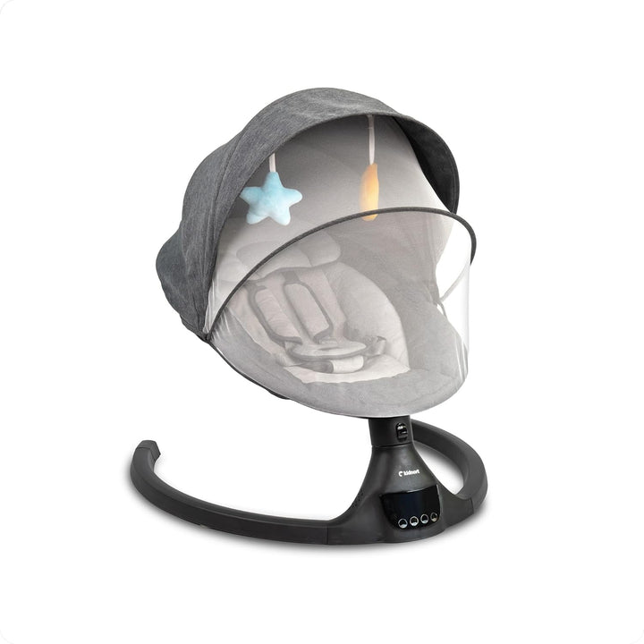 Svaie Babywippe elektrisch Babyschaukel bis 9 kg mit Fernbedienung Bluetooth 5 Schaukelstufen Batter