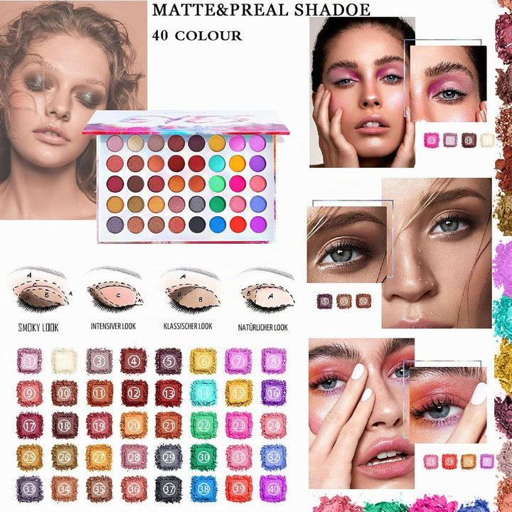 34St Schminkkasten Make-Up Set, Professionelles Kosmetische Schmink Set mit Lidschatten Lippengloss