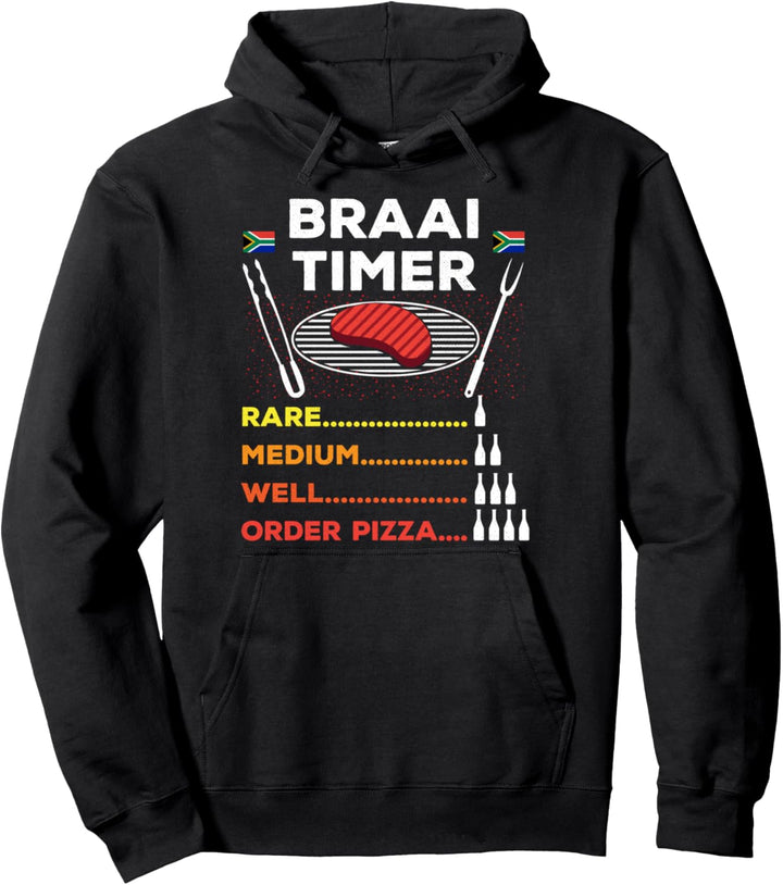 Braai Timer African BBQ Lustige Familie Südafrika Flagge Pullover Hoodie