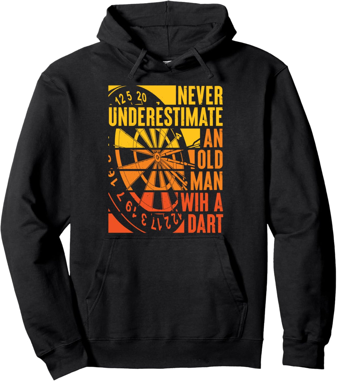 Darts | Alter Mann | Dartscheibe Dartspieler lustiges Spruch Pullover Hoodie