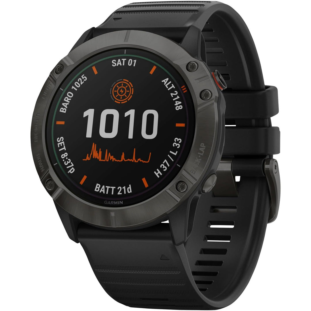 Garmin Fenix 6X Solar Titanium DLC schwarz/grau, 010-02157-21