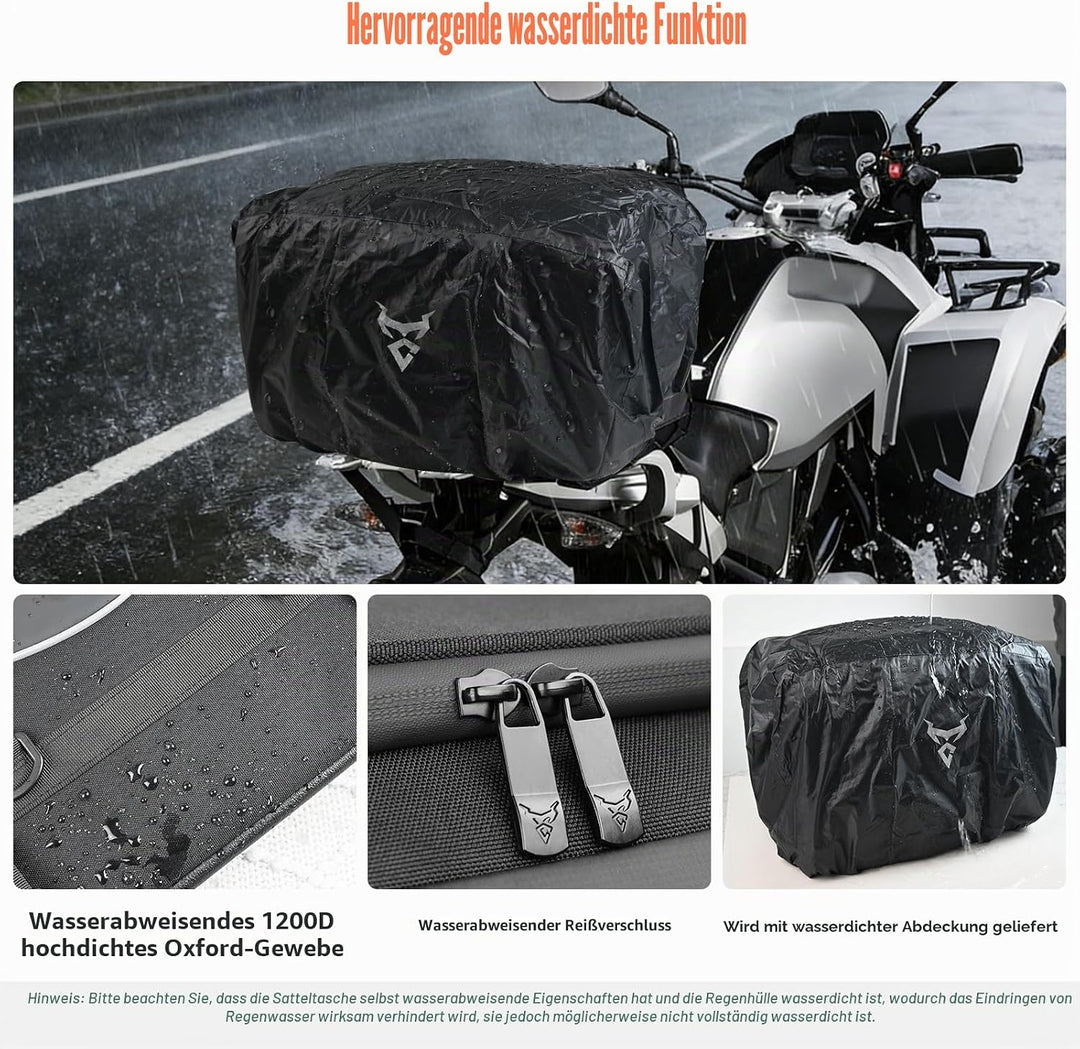 MIGHTYDUTY Motorrad Hecktasche Expandable 55-70L wasserdichte Faltbare Durable Multifunktionale Port