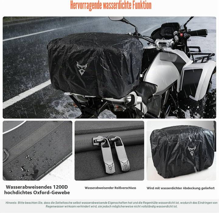 MIGHTYDUTY Motorrad Hecktasche Expandable 55-70L wasserdichte Faltbare Durable Multifunktionale Port