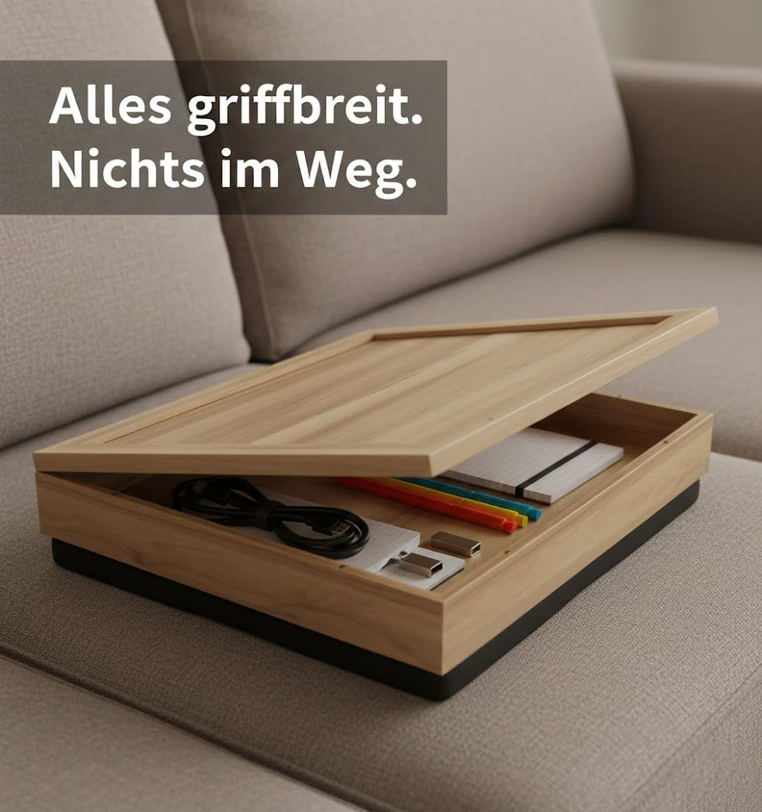 Knietablett mit Kissen und Stauraum
