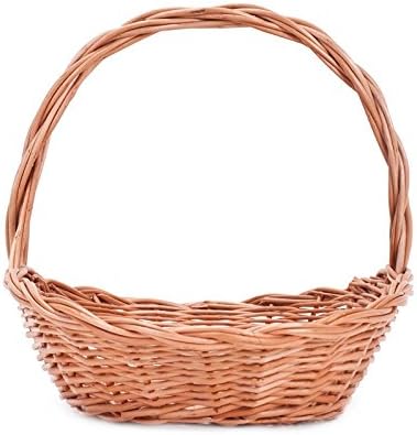 Geschenkkorb aus Weide, weidener Geschenkkorb, oval, naturfarbiger Weidenkorb, Geschenkkorb mit eine