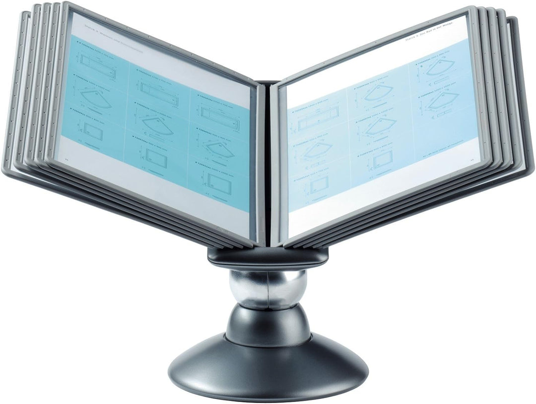Durable Sichttafelsystem Sherpa Motion, mit 10 Sichttafeln A4, graphit, 558737, graphit