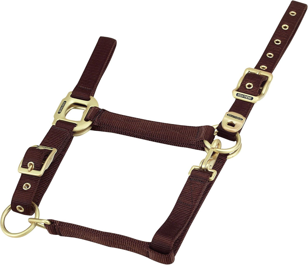Equi-Theme/Equit'm Halfter Nylon 510099, Unisex, 510099 Einheitsgrösse Braun, Einheitsgr&#xF6;&#xDF;