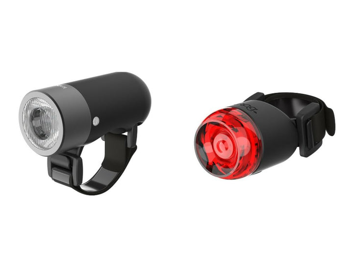 Knog Plug Fahrradlampen LED-Frontlicht od. Rücklicht StVZO, schwarz rot grau schwarzes Set, schwarze