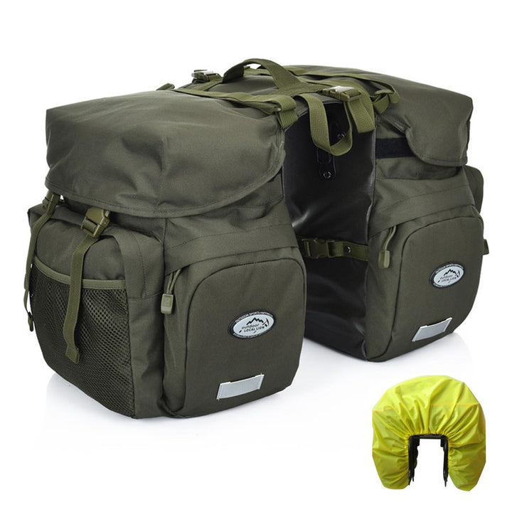 ZTZ 50L Fahrradtaschen Gepäckträger, wasserdichte Fahrradtaschen aus Hochdichtem 600D Polyester für