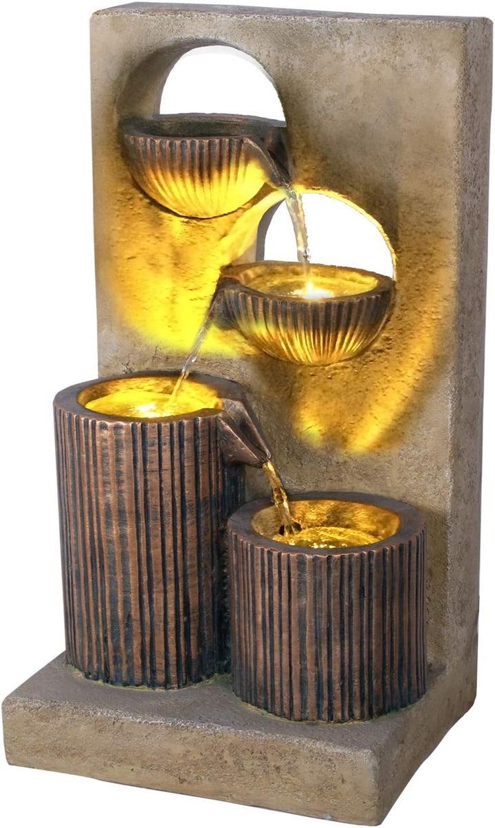 Gartenbrunnen Brunnen Zierbrunnen Zimmerbrunnen Springbrunnen Brunnen Aqua-Melody 230V Wasserfall Wa