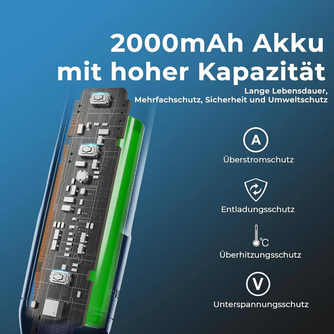 DongCheng Mini Akkuschrauber, 4V Akkuschrauber klein, 2000 mAh Lithium-Ionen-Akku, 3 Drehmoment, max