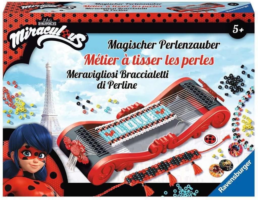 Ravensburger 18127 Magischer Perlenzauber Miraculous - Zauberhafte Armbänder aus bunten Perlen baste