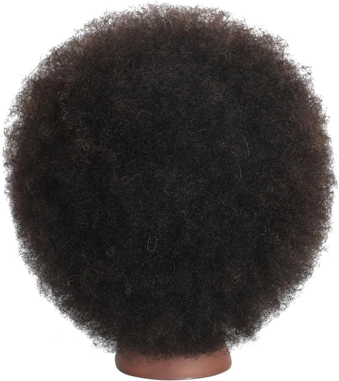 Afro Mannequinkopf mit 100% gelocktem Echthaar, Kosmetologie-Kopf für Friseure, Praxis, Styling, Fle