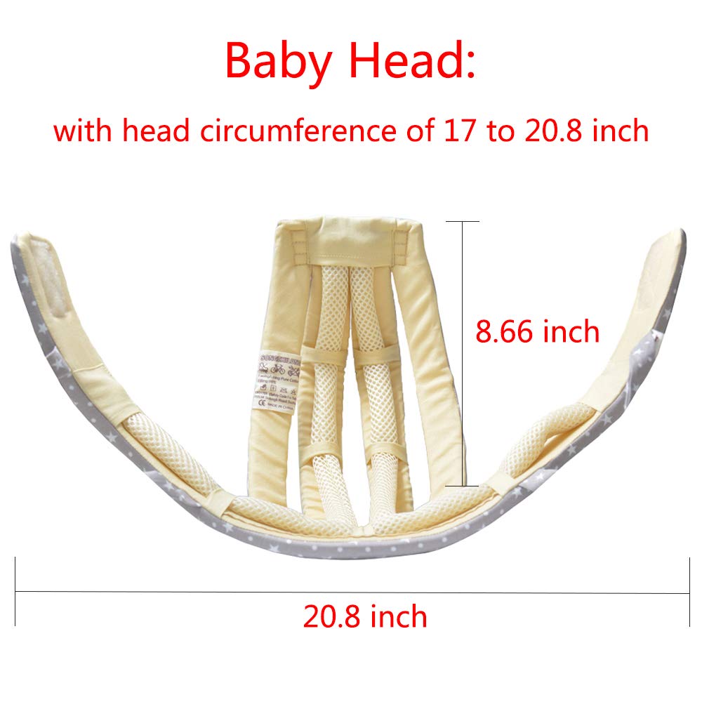 IULONEE Baby Helm Kleinkind Schutzhut Kleinkind Kopfschutz Baumwolle Hut Kleinkind Verstellbarer Sch