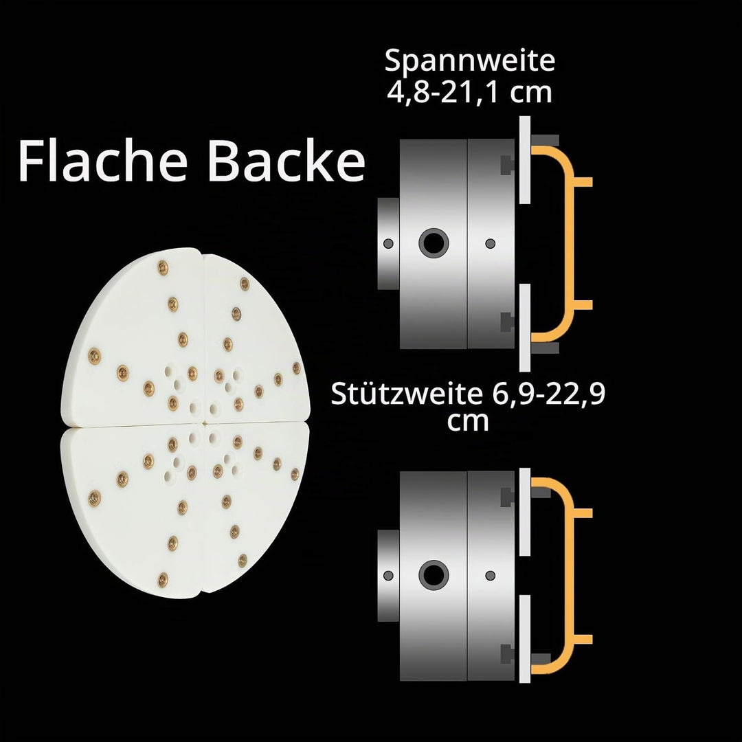 DEEFIINE Holz Drehmaschine Chuck Zubehör - Flat Jaw (20,3 cm), Flat Jaw