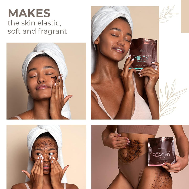 COCOSOLIS SCRUB Kaffee-Body Scrub-Set - ätherische Öle - Das perfekte luxuriöse Geschenkset Frauen -